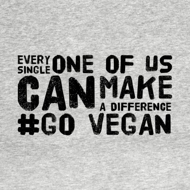 Every Single One Of Us Can Make A Difference #Go Vegan by Synergy Living